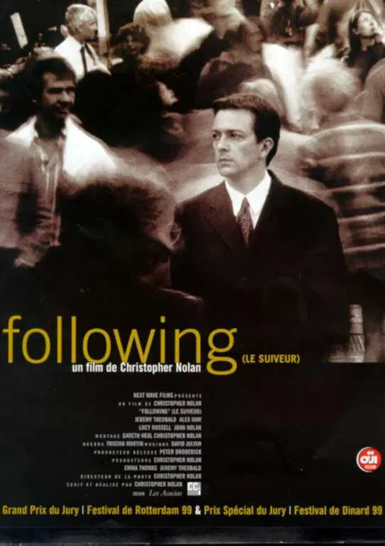 Affiche du film Following, le suiveur cliquable pour accéder à la bande annonce du film